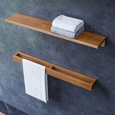 ONIJA Solid Wood Towel Rack | Towel Rack Holder | Towel Holder for Bathroom, Towel Rack for Bathroom/Towel Stand/Hanger/Bathroom 1 Holder and 1 Shelve